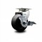 Service Caster 4 Inch Glass Filled Nylon Swivel Caster with Roller Bearing and Brake SCC SCC-20S420-GFNR-TLB - alternate 1